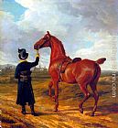Lord Rivers' Groom Leading a Chestnut Hunter towards a Coursing Party in Hampshire by Jacques-Laurent Agasse
